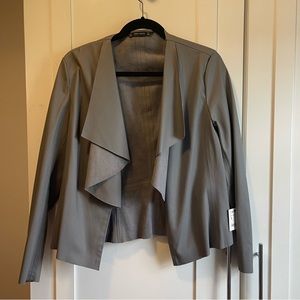 NWT Gray Faux Leather Zara Jacket